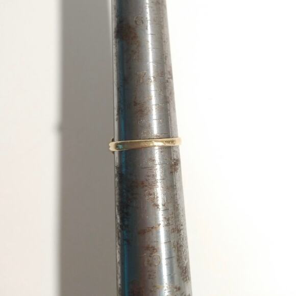 Vtg 14k 585 Yellow Gold Oval Cut Garnet Diamonds Ladies Ring Size 8.25 Signed - Picture 9 of 13